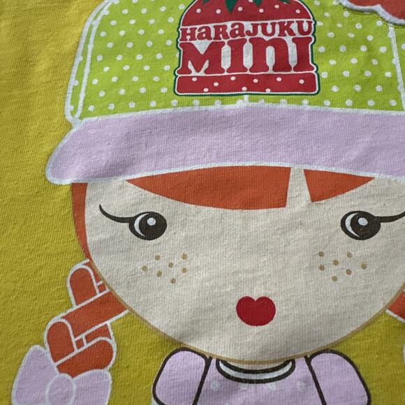 3T Gwen Stefani Harajuku Mini Top No Doubt Lovers Skater Strawberry Yellow Shirt - Picture 2 of 7
